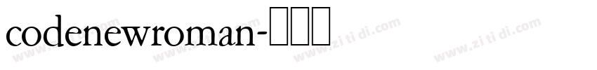 codenewroman字体转换