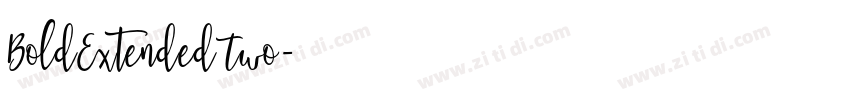 BoldExtendedTwo字体转换