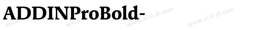 ADDINProBold字体转换