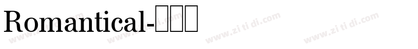 Romantical字体转换