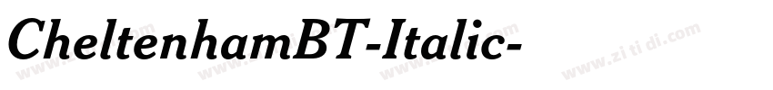 CheltenhamBT-Italic字体转换