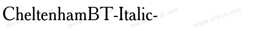 CheltenhamBT-Italic字体转换
