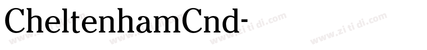 CheltenhamCnd字体转换