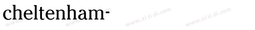 cheltenham字体转换