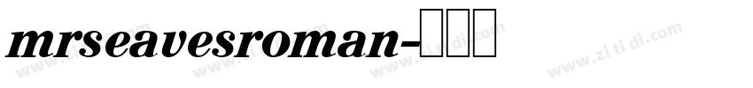mrseavesroman字体转换