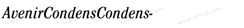 AvenirCondensCondens字体转换