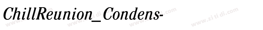 ChillReunion_Condens字体转换