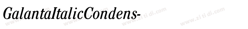 GalantaItalicCondens字体转换