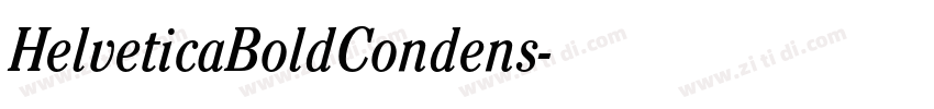 HelveticaBoldCondens字体转换