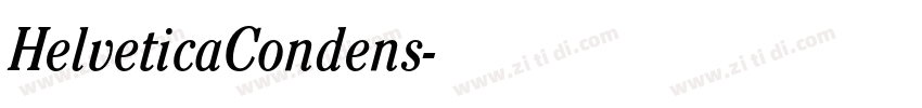 HelveticaCondens字体转换
