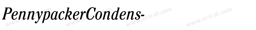 PennypackerCondens字体转换