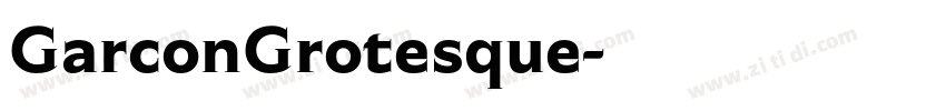 GarconGrotesque字体转换