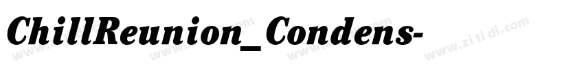 ChillReunion_Condens字体转换 ChillReunion_Condens字体转换