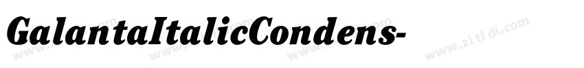 GalantaItalicCondens字体转换