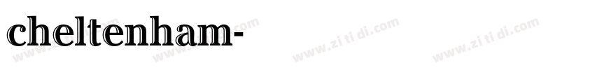 cheltenham字体转换