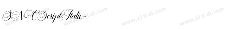 SNCScriptItalic字体转换