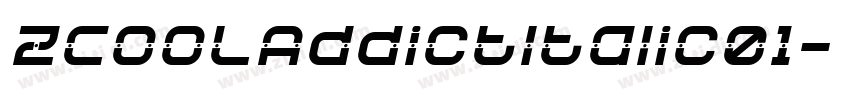ZCOOLAddictItalic01字体转换