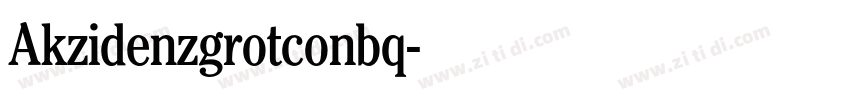 Akzidenzgrotconbq字体转换