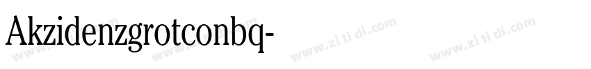 Akzidenzgrotconbq字体转换