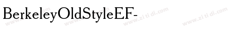 BerkeleyOldStyleEF字体转换