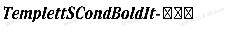 TemplettSCondBoldIt字体转换