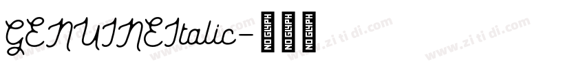 GENUINEItalic字体转换 GENUINEItalic字体转换