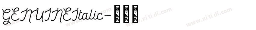 GENUINEItalic字体转换 GENUINEItalic字体转换
