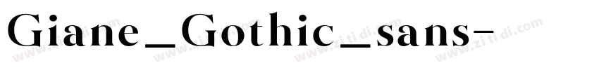 Giane_Gothic_sans字体转换