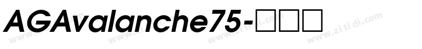 AGAvalanche75字体转换