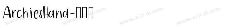 ArchiesHand字体转换