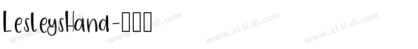 LesleysHand字体转换