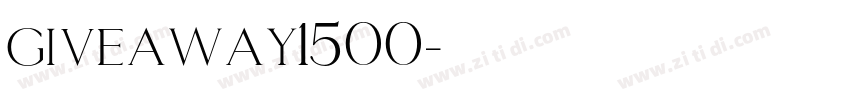 giveaway1500字体转换