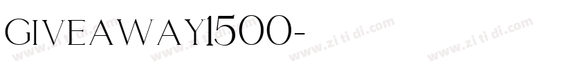 giveaway1500字体转换