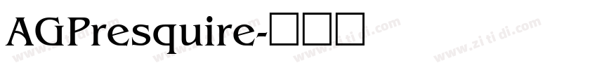 AGPresquire字体转换