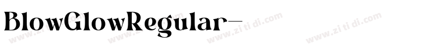 BlowGlowRegular字体转换