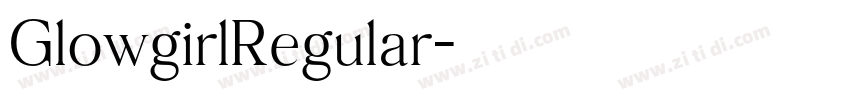 GlowgirlRegular字体转换