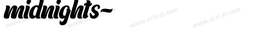 midnights字体转换