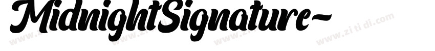 MidnightSignature字体转换