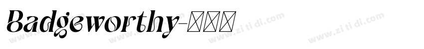 Badgeworthy字体转换