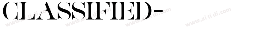 classified字体转换