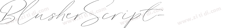 BlusherScript字体转换