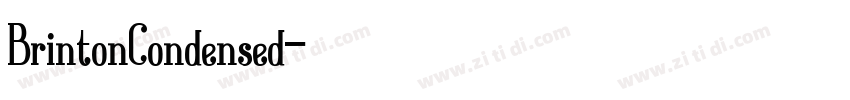 BrintonCondensed字体转换