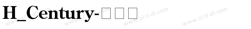 H_Century字体转换 H_Century字体转换