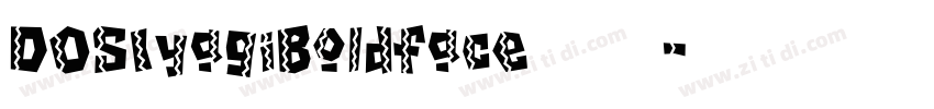 DOSIyagiBoldface字体下载字体转换