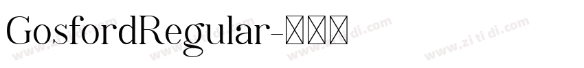 GosfordRegular字体转换