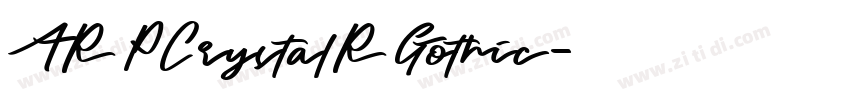 ARPCrystalRGothic字体转换