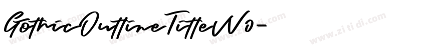 GothicOutlineTitleW0字体转换