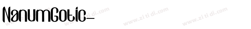 NanumGotic字体转换