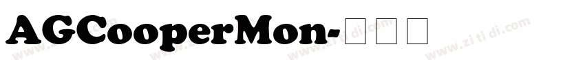 AGCooperMon字体转换
