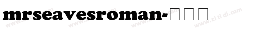 mrseavesroman字体转换
